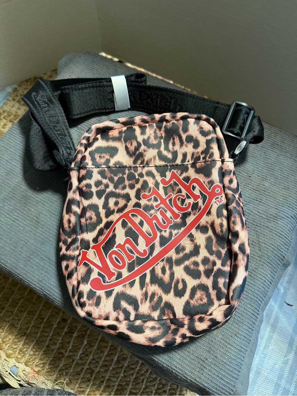 Von Dutch Leopard Print Crossbody Bag – Y2K Style – New With Tags